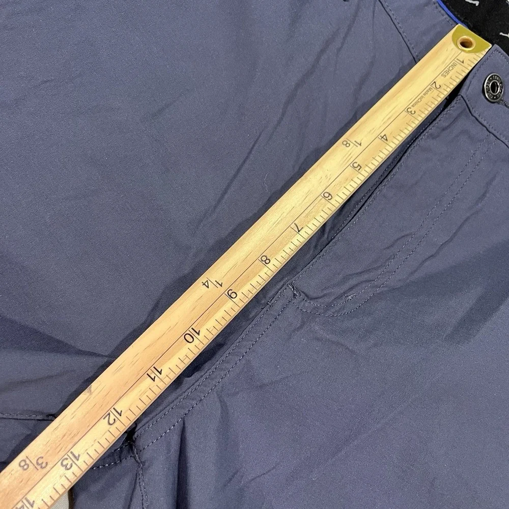 Eddie Bauer Adventure Trek Pants Mens 38x34 Blue Stretch‎ Hiking Chino 6 Pocket